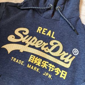 Superdry Spell-out Navy Blue Hoodie
